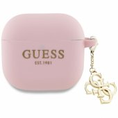 Silicone 4G Charm AirPods 4 cover pink