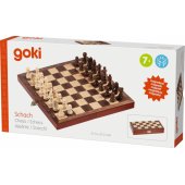 Magnetic Chess Set in a Wooden Hinged Case