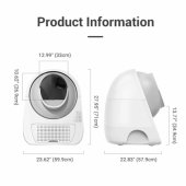 Scooper Luxury ProX Self-Cleaning Litter Box Grey CL-08