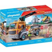 Playmobil 71750 Action Heroes construction site truck with crane