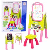 5in1 Educational Board With Chair Multifunctional Accessories Pink