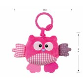 Milly Mally Plush pendant Owl pink