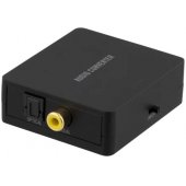 Garso konverteris Toslink - 2xRCA/ 3,5 mm juodas