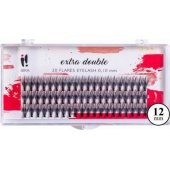 Ibra IBRA_Kępki dirbtinių blakstienų kuokšteliai Extra Double C 0,10-12mm