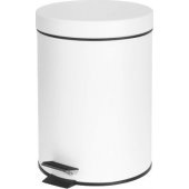 Teesa pedal trash garbage can white (TSA0405)
