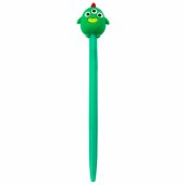 Žalias gelinis rašiklis su būtybe, mėlynas rašalas, 17 cm, 0,5 mm