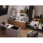 DEANTE BLACK NERO MATT MAGNETIC 1.5-BOWL GRANITE SINK