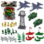 Military Set Soldiers Figures Military Vehicles Map Accessories 72 pcs