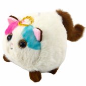 Plush Kitten Mascot with a Waggly Tail Brown and White