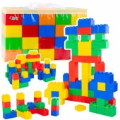 Set of Large Construction Blocks in a Bag, Colorful, 28.5x9x9 cm, 20 p