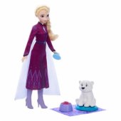 Mattel Disney Frozen Elsa Fashion Doll and Polar Bear Cub Figure with