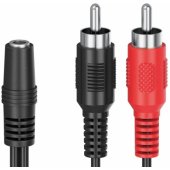 Kabelis 2xRCA / 3.5mm juodas