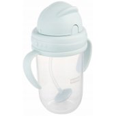 Non-spill Bottle with weighted straw 270ml Green