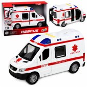 Ambulance Stretcher Drive Lights Sounds White 1:10