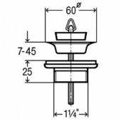 " Viega Drain with strainer and plug 5/ 4"" chrome (111847)"