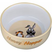Trixie Honey & Hopper Ceramic Bowl - 250ml 11cm