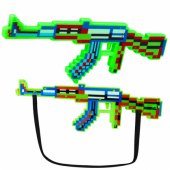 Pixel šautuvo šviesos, garsai ir žalias lazeris, 45 cm