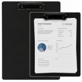 Clipboard for writing on a board with a clip for A4 office documents,