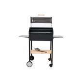 Big grill with wheels and stainless steel cover