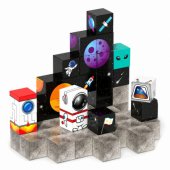 Set of Magnetic Blocks Cubes Cubes Pixels 3D Space 50 pcs.