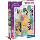 Clementoni Super Color Disney Princesses dėlionė, 104 detalės