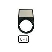 Eaton aprašomoji lentelė 0-I 50x30mm juoda (218147)