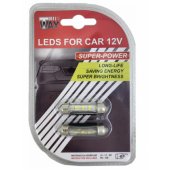 LED SV8.5, 3 SMD, 41mm white 2pcs