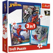 3-in-1 dėlionė - Spider Friends - Disney Marvel Spiderman Trefl 34874