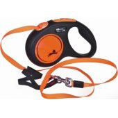 Flexi automatic leash NEW NEON tape M 5m orange