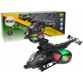 LeanToys karinis sraigtasparnis, dideli sparnai, šviesos, garsas, sukasi S
