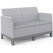 Scandi Form 2 Seater Sofa Light Gray / Dark Steel Gray