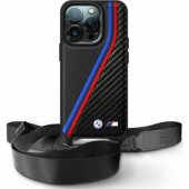 M Edition Carbon trispalvės linijos ir dirželis iPhone 16 Pro Max juodas