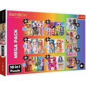 Trefl dėlionė 10in1 madingų lėlių kolekcija – MGA Rainbow High 9600