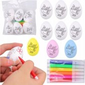 Easter Styrofoam Eggs For Painting Markers Markers Roosters 6pcs