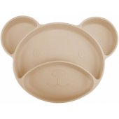 Silikoninė siurbtukų trigeminalinė lėkštė BEAR 51/ 401 smėlio spalvos
