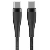 MXUC-08 USB-C – USB-C kabelis, 1 m, 100 W, juodas nailonas