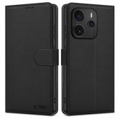 Xiaomi Redmi Note 14 5G dėklas-knygutė, matinė juoda