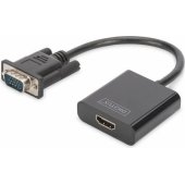 Adapter VGA HDMI 3.5mm MiniJack 0.15m Black