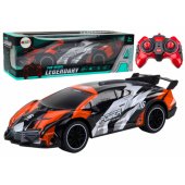 Nuotoliniu būdu valdomas sportinis automobilis RC 1:10, oranžinis, greitis iki 25 km/ h