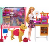 Doll Set With Dogs Cat Vet Accessories
