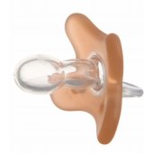 Silicone Soother Symmetrical 6-12m Orange