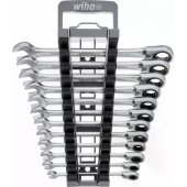 Ring ratchet wrench set, 12 pieces, reversible, wrench (SW 8 - 19mm)