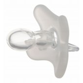 Silicone Soother Symmetrical 6-12m White