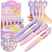 Dome Glitter Ballpoint Pen Unicorn Figure Blue Ink 0.5mm