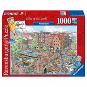 Dėlionė 1000 Brainteaser Amsterdam, įvairiaspalvė