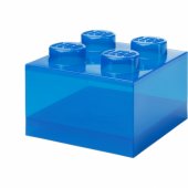 Room Copenhagen LEGO Storage Brick 4 Top Lid Glitter, storage box blue