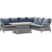 Garden Furniture Rattan Corners + Adjustable Table with Cera
