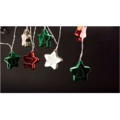 60mm Plastic Stars 10 LED 1.65m