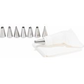 Patisse decorative set + pipe bag 33 cm white stainless steel
