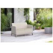 Scandi Form 2 Seater Sofa Pebble Gray / Light Beige